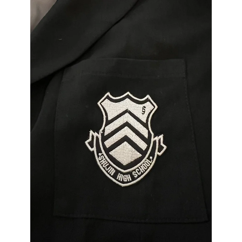 Miccostumes Persona 5 Joker Shujin High School Cosplay Blazer Black Buttons S